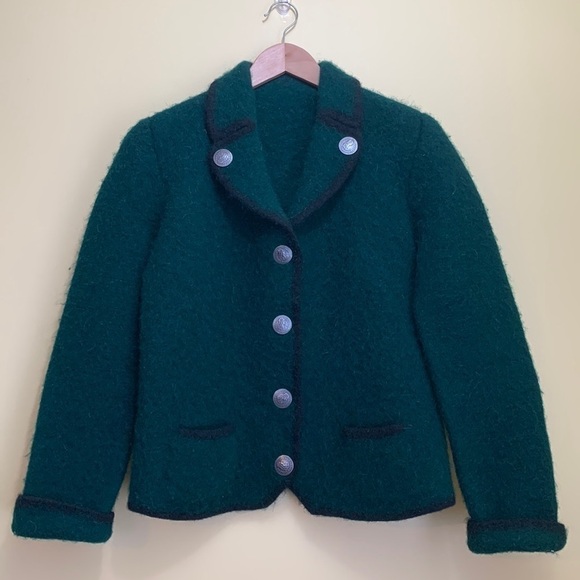 Vintage Jackets & Blazers - Hofer | Vintage Made in Austria Machine Washable New Wool Blazer Jacket M
